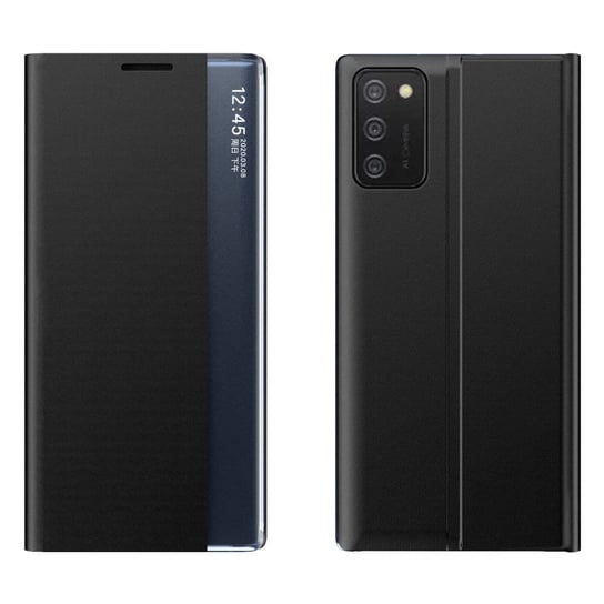 New Sleep Case pokrowiec etui z klapką z funkcją podstawki Samsung Galaxy A03s (166,5) czarny Hurtel