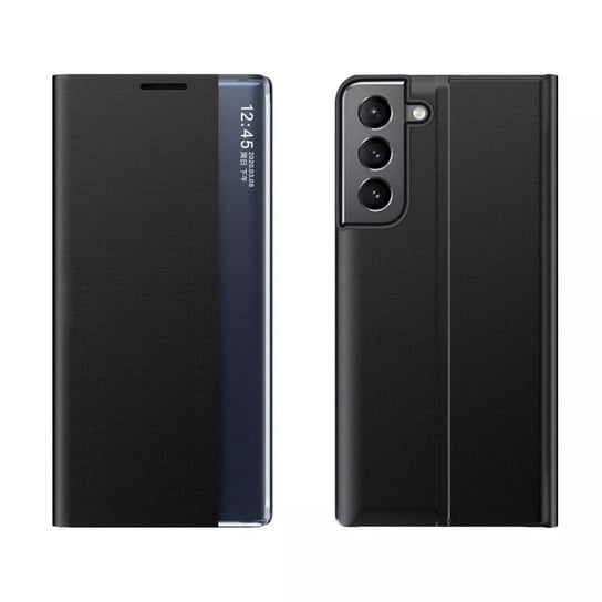New Sleep Case pokrowiec etui z klapką z funkcją podstawki Samsung Galaxy S22+ (S22 Plus) czarny 4kom.pl