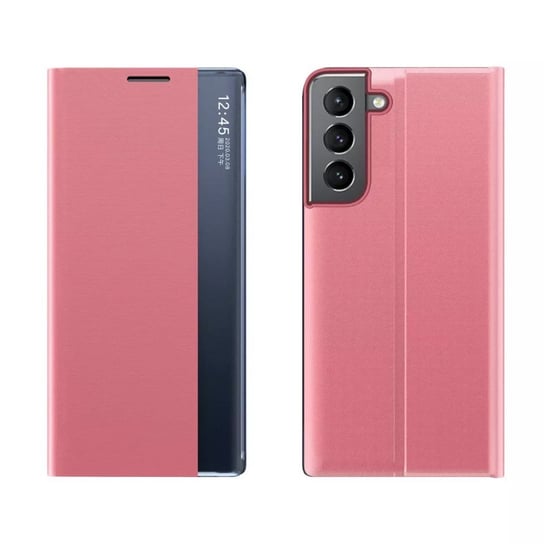 New Sleep Case pokrowiec etui z klapką z funkcją podstawki Samsung Galaxy S22+ (S22 Plus) różowy 4kom.pl