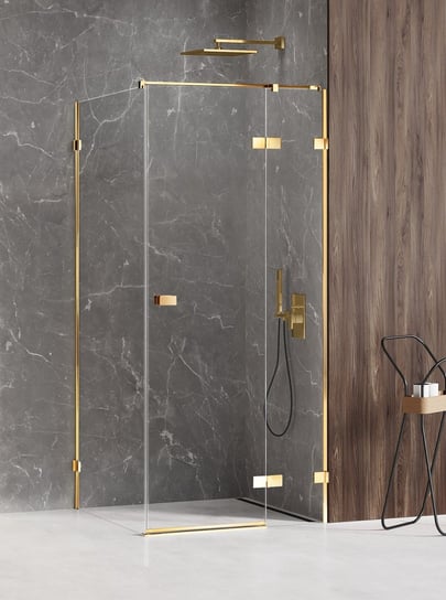 New Trendy Kabina prysznicowa prawa 100x80x200 AVEXA GOLD SHINE EXK-1671 Inna marka