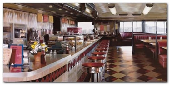 New York Diner plakat obraz 100x50cm Wizard+Genius