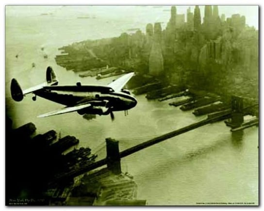 New York Fly-By, 1938 plakat obraz 50x40cm Wizard+Genius