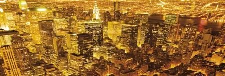 New York (Golden) - plakat 91,5x30,5 cm GBeye
