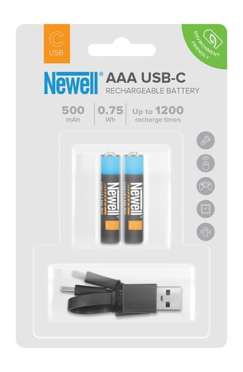 NEWELL akumulator AAA USB-C 500 mAh 2 szt. blister Newell