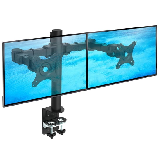 NF12 – Solidny biurkowy uchwyt do dwóch monitorów 2x LCD, LED 10″-30″ Regulacja 3D Ergosolid