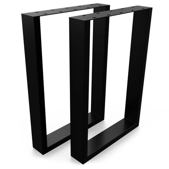 NG001B  72x50 - Nogi do stołu biurka rama stelaż Loftowe stalowe kwadratowe – 2szt. 72x50 Czarny inna (Inny)