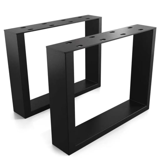 NG002B 30x40 - Nogi do stołu biurka rama stelaż Loftowe stalowe prostokątne – 2szt.  Czarny inna (Inny)