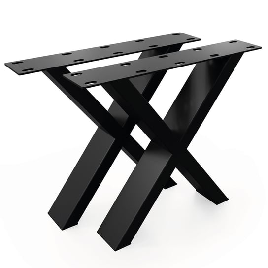 NG006XB  36x40 - Nogi do stołu biurka rama stelaż Loftowe stalowe w kształcie litery X – 2szt. Czarny inna (Inny)