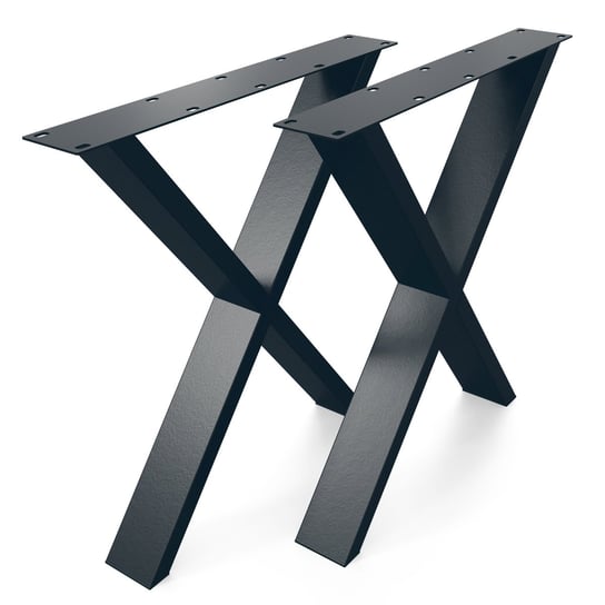 NG007XA  66x70 -  Nogi do stołu biurka rama stelaż Loftowe stalowe w kształcie litery X – 2szt.Antracyt inna (Inny)