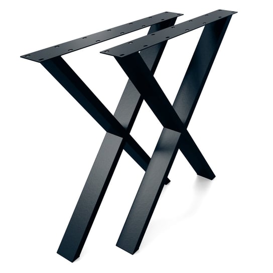 NG008XA  86x80 -  Nogi do stołu biurka rama stelaż Loftowe stalowe w kształcie litery X – 2szt. Antracyt inna (Inny)