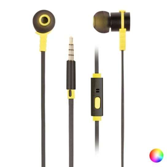 NGS Cross Rally Black – metalowe słuchawki, płaski kabel 120 cm, technologia Voice Assistant, złącze jack 3,5 mm, 20 Hz, kolor żółty NGS