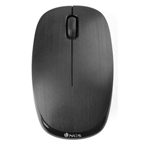 NGS Fog Black – bezprzewodowa mysz optyczna 2,4 GHz, mysz do komputera stacjonarnego lub laptopa z 2 przyciskami i kółkiem przewijania, 1000 dpi, czarna NGS