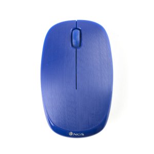 NGS FOG BLUE – Bezprzewodowa mysz optyczna 2,4 GHz, mysz do komputera stacjonarnego lub laptopa z 2 przyciskami i kółkiem przewijania, 1000 dpi, niebieska NGS