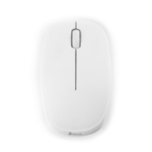 NGS Fog White – bezprzewodowa mysz optyczna 2,4 GHz, mysz do komputera stacjonarnego lub laptopa z 2 przyciskami i kółkiem przewijania, 1000 dpi, biała NGS