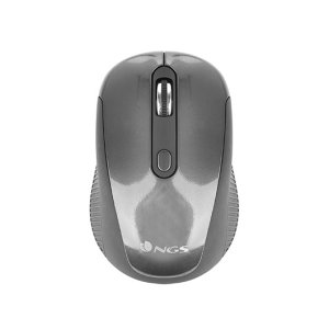 NGS HAZE – Bezprzewodowa mysz optyczna 2,4 GHz, mysz USB USB do komputera stacjonarnego lub laptopa z 3 cichymi i metalowymi kółkami przewijania, 800/1600 dpi, szara NGS
