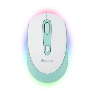 NGS SMOG-RB MINT – Bezprzewodowa mysz do wielu urządzeń z możliwością ładowania, z podświetleniem LED, technologią Bluetooth 3.0/5.0, 2,4 GHz NGS