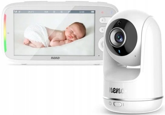 Niania elektroniczna obrotowa NENO VISTA duży ekran HD tryb nocny Neno