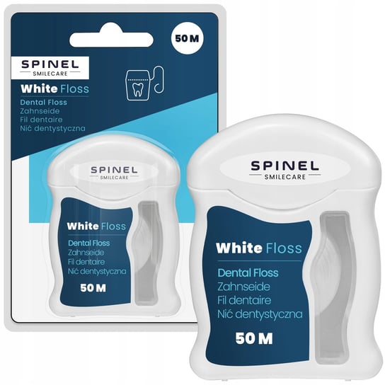 Nić dentystyczna Spinel Smile Care white floss 50m PTFE woskowana Spinel