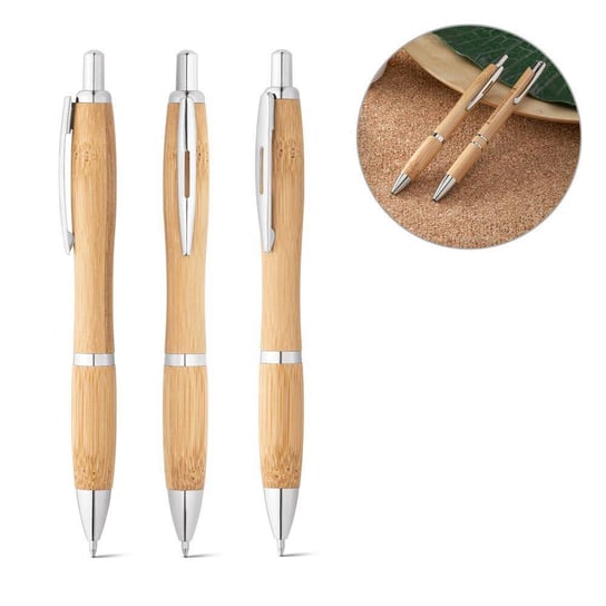 NICOLE. Bambusowy długopis z klipsem Inna marka