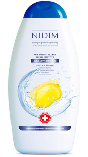 Nidim, Szampon Przeciwłupieżowy, Cytrynowy, 750ml Nidim