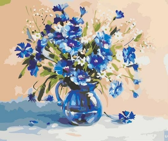 Niebieska kompozycja - Malowanie po numerach 50x40 cm ArtOnly