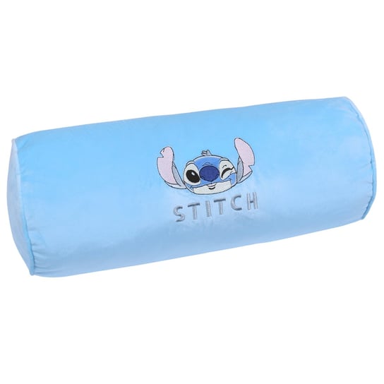 Niebieska poduszka wałek Stitch DISNEY 18x45 cm, OEKO-TEX sarcia.eu