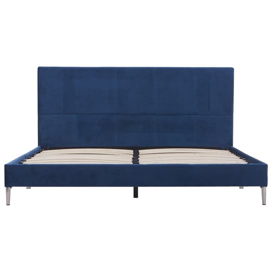Niebieska rama łóżka tapicerowana tkaniną, 160 x 200 cm Shumee