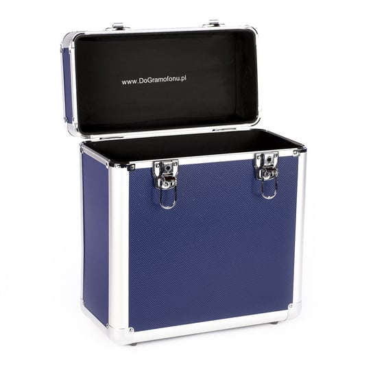 Niebieska walizka na winyle 12 cali na 45 płyt CASE skrzynka RecordWash.com