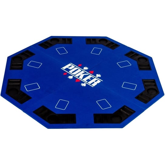 Niebieski Blat Stół Do Pokera 122X122 Poker Kasyno MKS