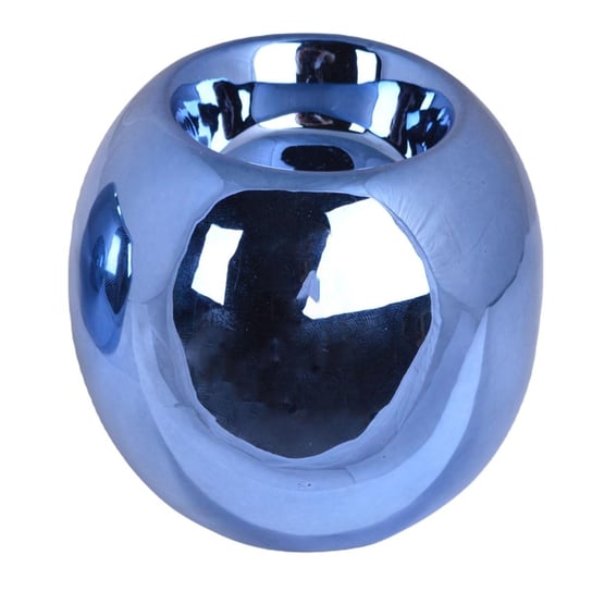 Niebieski, okrągły świecznik Nono 9 cm Duwen