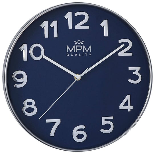 Niebieski zegar ścienny MPM E01.3905.3232 30 cm MPM