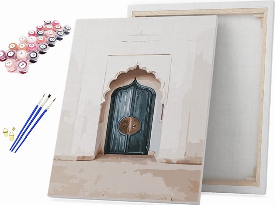 Niebieskie drzwi w Marakeszu - Malowanie po numerach Beliart