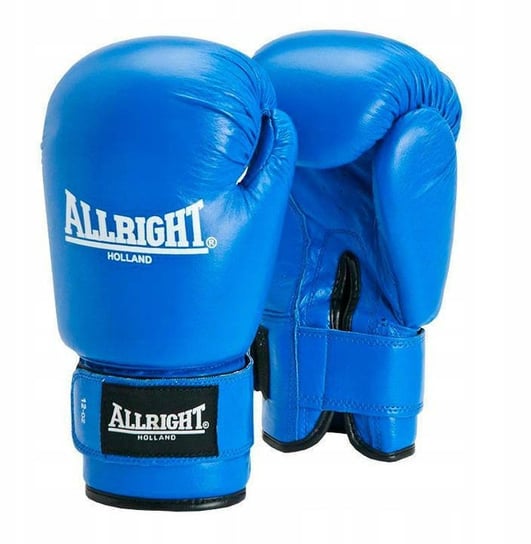 Niebieskie rękawice bokserskie Allright skórzane 10 oz Allright