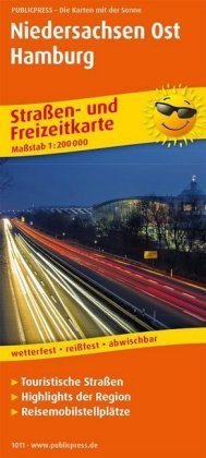 Niedersachsen-Ost, Hamburg. Straßen- und Freizeitkarte  1 : 200 000 Publicpress, Publicpress Publikationsgesellschaft Mbh