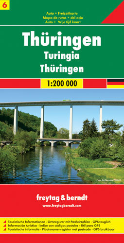 Niemcy. Część 6. Turyngia. Mapa 1:200 000 Freytag & Berndt
