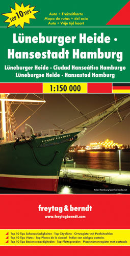 Niemcy Luneburger Heide- Hamburg. Mapa T10T 1:150 000 Freytag & Berndt