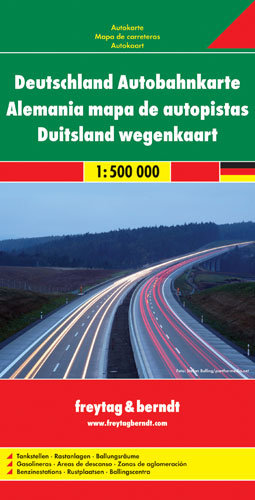 Niemcy. Mapa autostrad 1:500 000 Freytag & Berndt