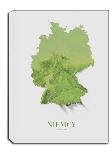 Niemcy, mapa - obraz na płótnie 40x60 cm Galeria Plakatu