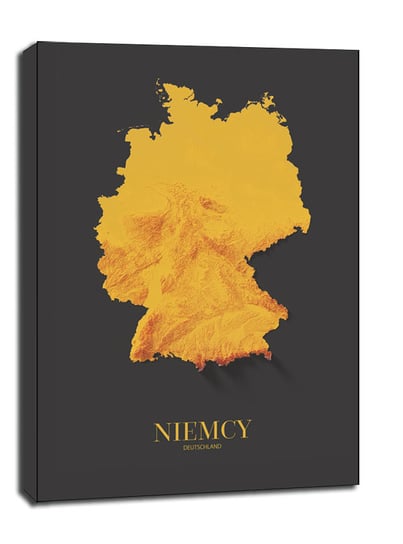 Niemcy mapa złota - obraz na płótnie 30x40 cm / AAALOE Inna marka