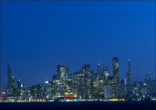 Night skyline of San Francisco from Treasure Island., Carol Highsmith - plakat 100x70 cm Galeria Plakatu
