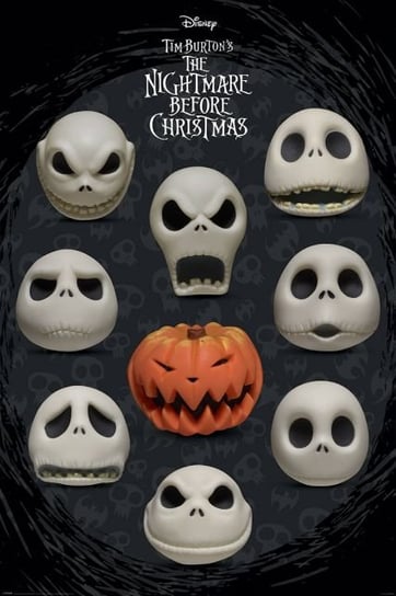Nightmare Before Christmas Many Faces of Jack - plakat 61x91,5 cm Miasteczko Halloween