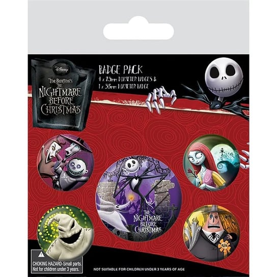 NIGHTMARE BEFORE CHRISTMAS przypinki zestaw 1 + 4 Pyramid Posters