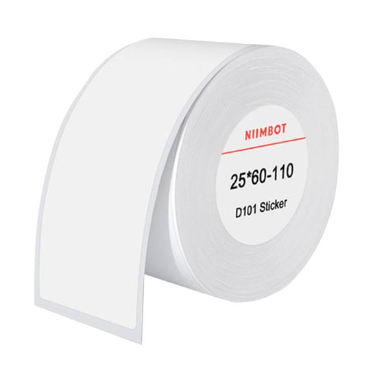 Niimbot Etykiety Termiczne Naklejki 25X60 Mm, 110 Szt Białe Zamiennik/inny