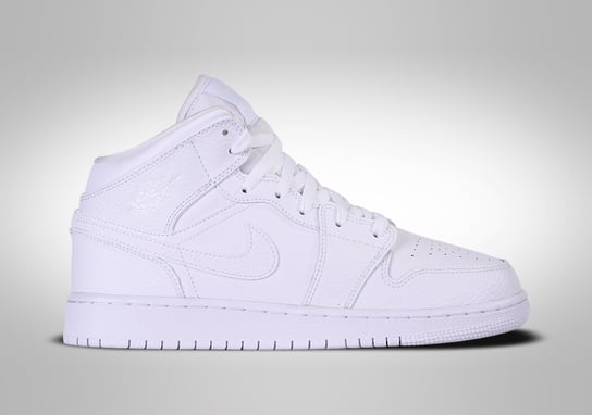 Nike Air Jordan 1 Retro Mid Gs Triple White Jordan