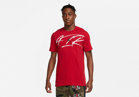 Nike Air Jordan Air Script Crew Dri-Fit Tee Gym Red Jordan