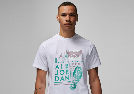 Nike Air Jordan Brand Graphic Crew 2 Tee White Jordan