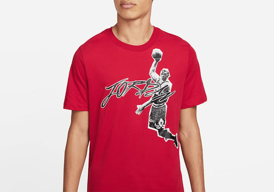 Nike Air Jordan Dri-Fit Graphic Crew Tee Gym Red Jordan