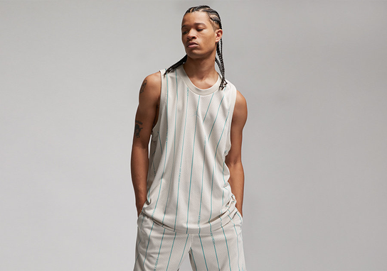 Nike Air Jordan Essentials All Over Printed Jersey Light Orewood Brown Jordan