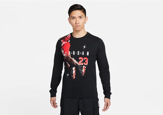 Nike Air Jordan Holiday Brand Long Sleeve Crew Black Jordan