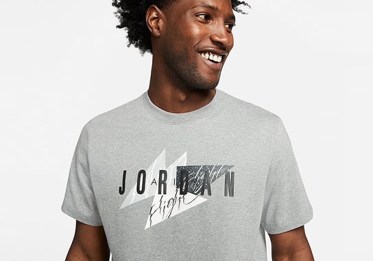 Nike Air Jordan Jumpman Air Wordmark Crew Tee Carbon Heather Jordan